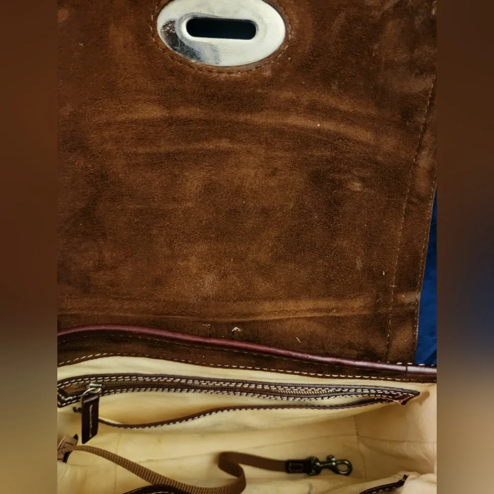 Dooney & Bourke Brown Leather Crossbody Bag - Picture 6 of 11